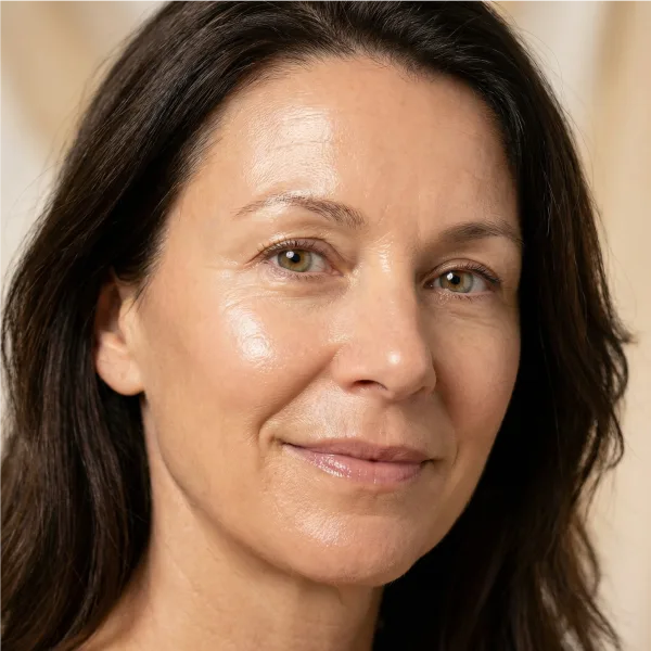 Radiant glowing skin close-up — anti-aging